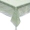 White Lace Printed & Solid Color Rectangle Disposable Plastic Tablecloth Kit 2 Pieces